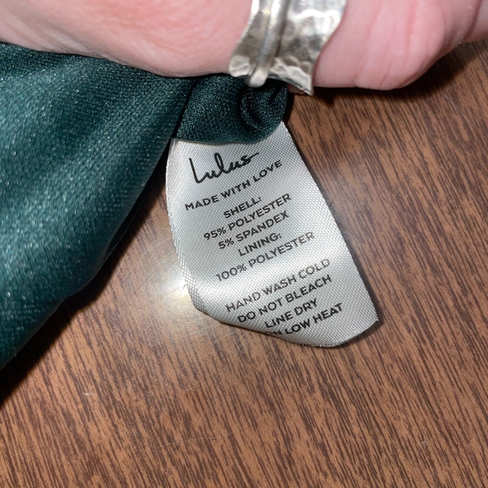 Lulu’s Promise of Forever Emerald Velvet Column Maxi Dress Green Velvet - Picture 5 of 7